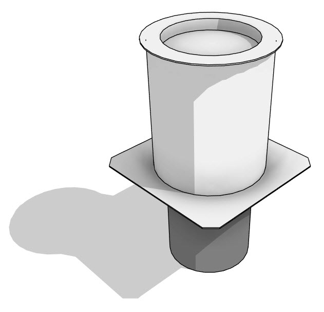 Монтажный стакан СТКУ-П02 приток Для ВО и НАПОР